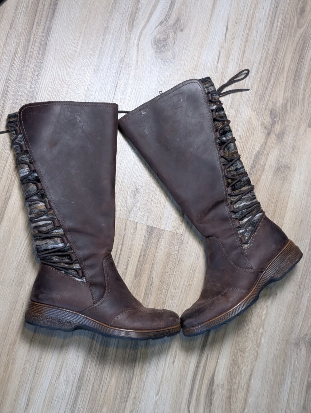 BIONICA Epping Aztec Brown Leather Waterproof Tall Boots Womens 9M - Picture 2 of 7